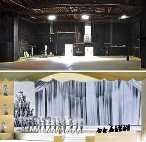 Stage model (below) and Stage (above)