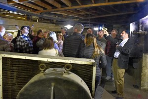 Tour group in Stage Basement