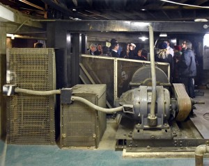 Machinery in the basement for the double revolving stages
